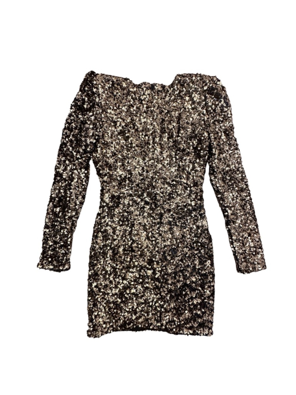 Lulus Brand New You Gold Sequin Glitter Bodycon Mini Dress NWT Womens Small 80s - Picture 5 of 12